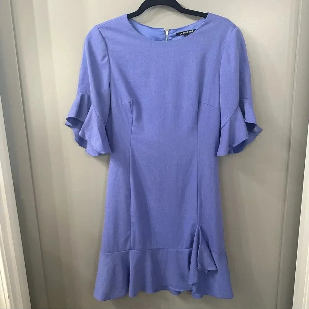 Gianni Bini Cocktail Ruffle Hem Dress Size Small